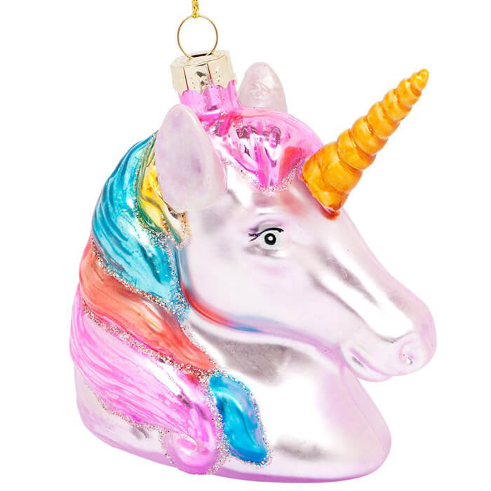 Weihnachtskugel Einhorn